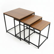 Rectangular Wood-Top Table Set