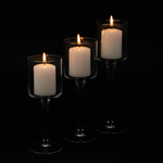 Load image into Gallery viewer, Glass candle holder set

