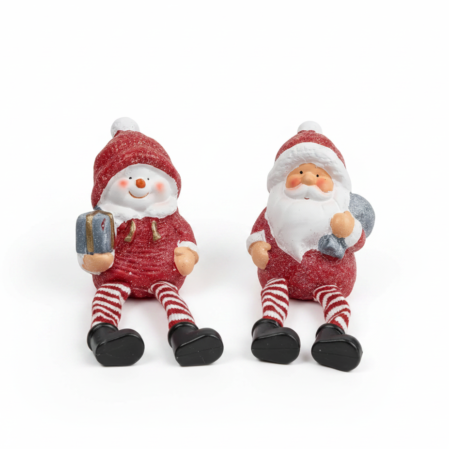 Sitting Snowman/Santa Ornament