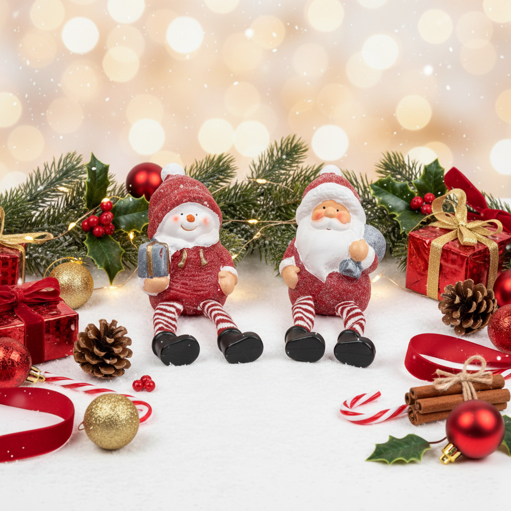 Sitting Snowman/Santa Ornament