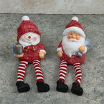Load image into Gallery viewer, Sitting Snowman/Santa Ornament
