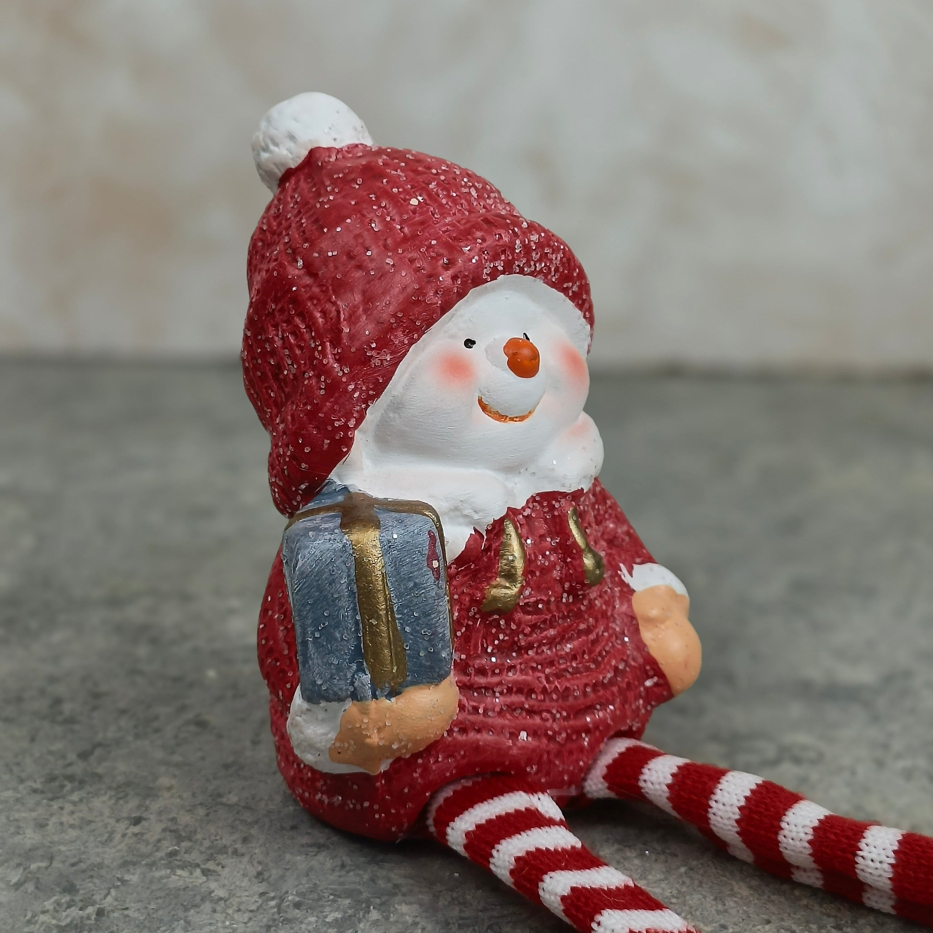 Sitting Snowman/Santa Ornament