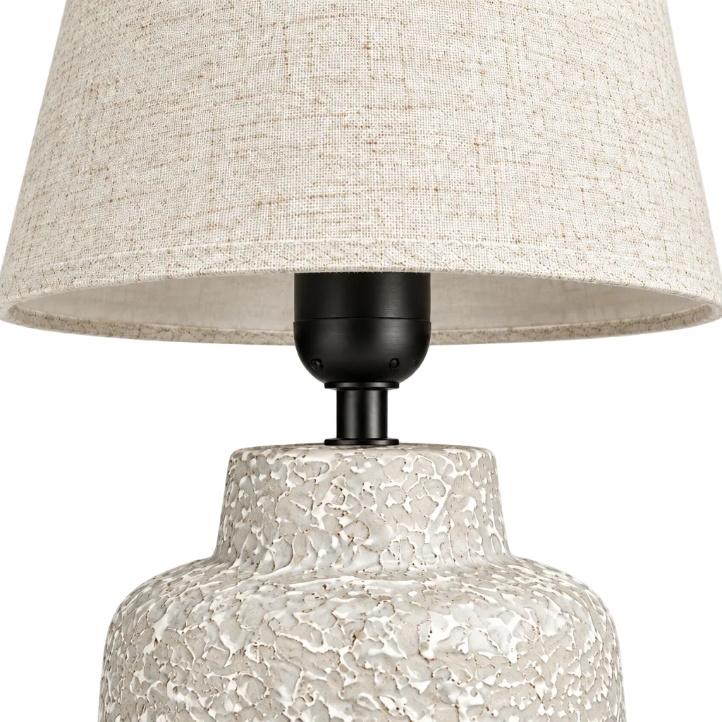 Ivory Textured Table Lamp