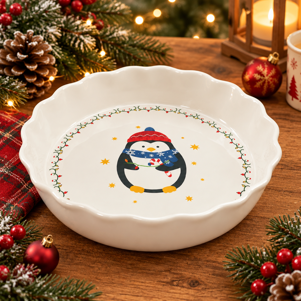 Christmas Penguin Serving Plate
