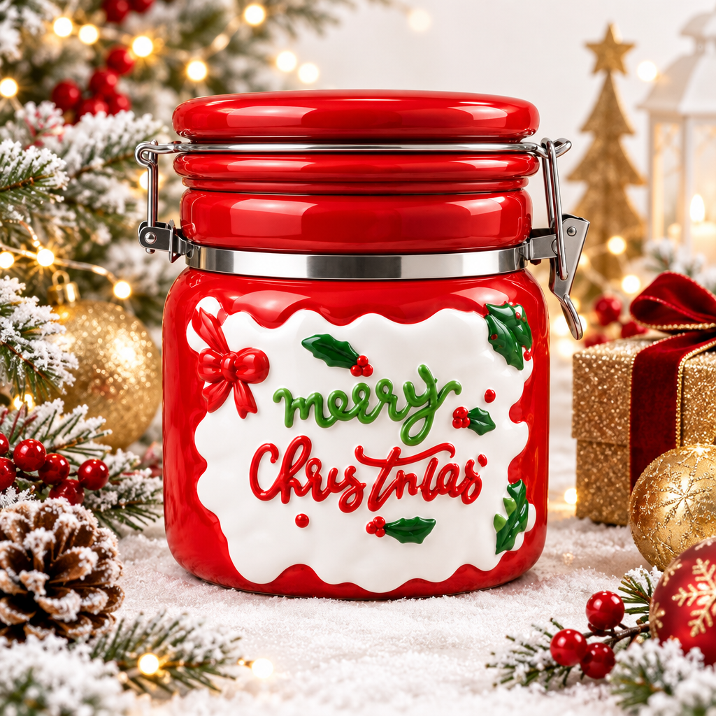 Christmas Ceramic Jar