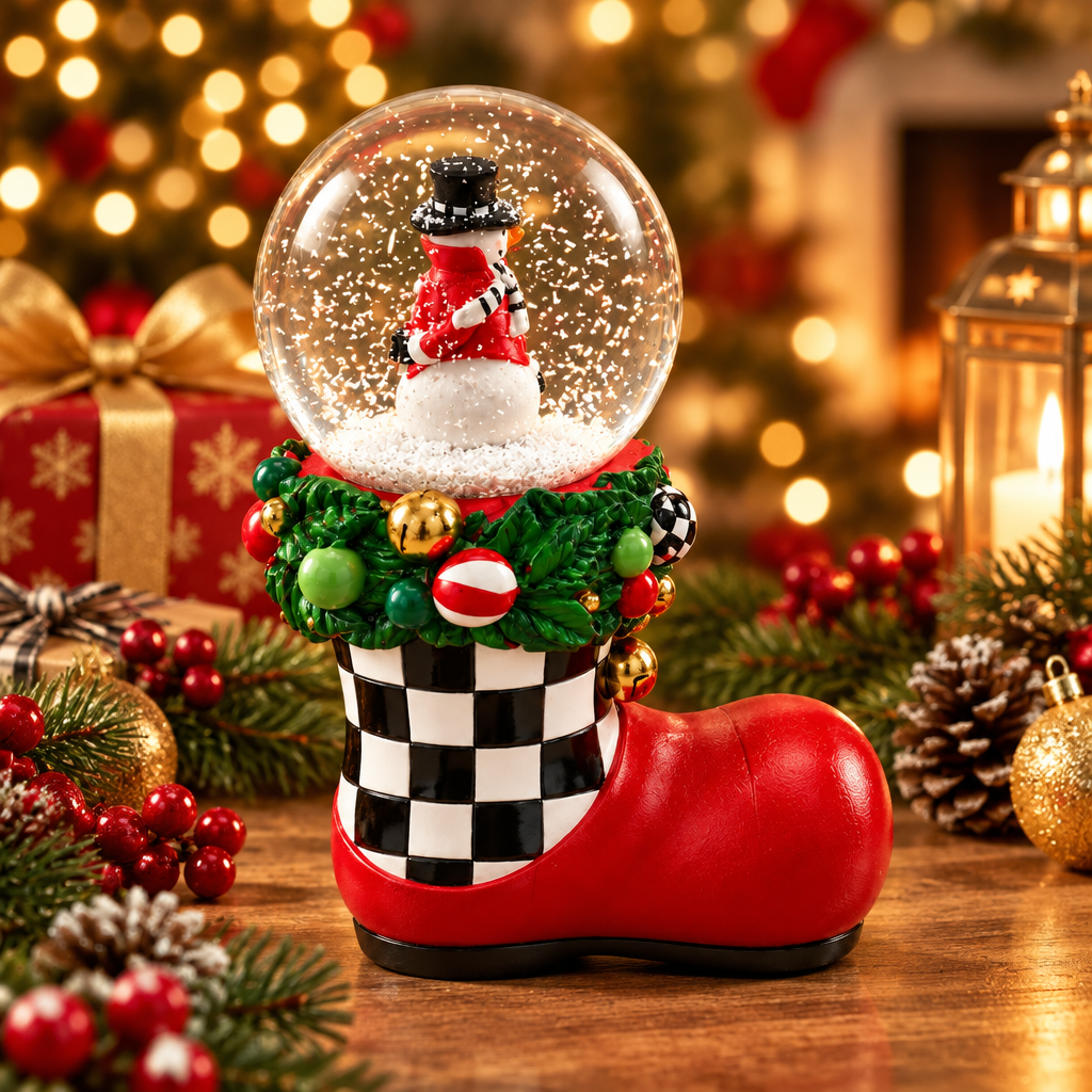 Boot Snow Globe