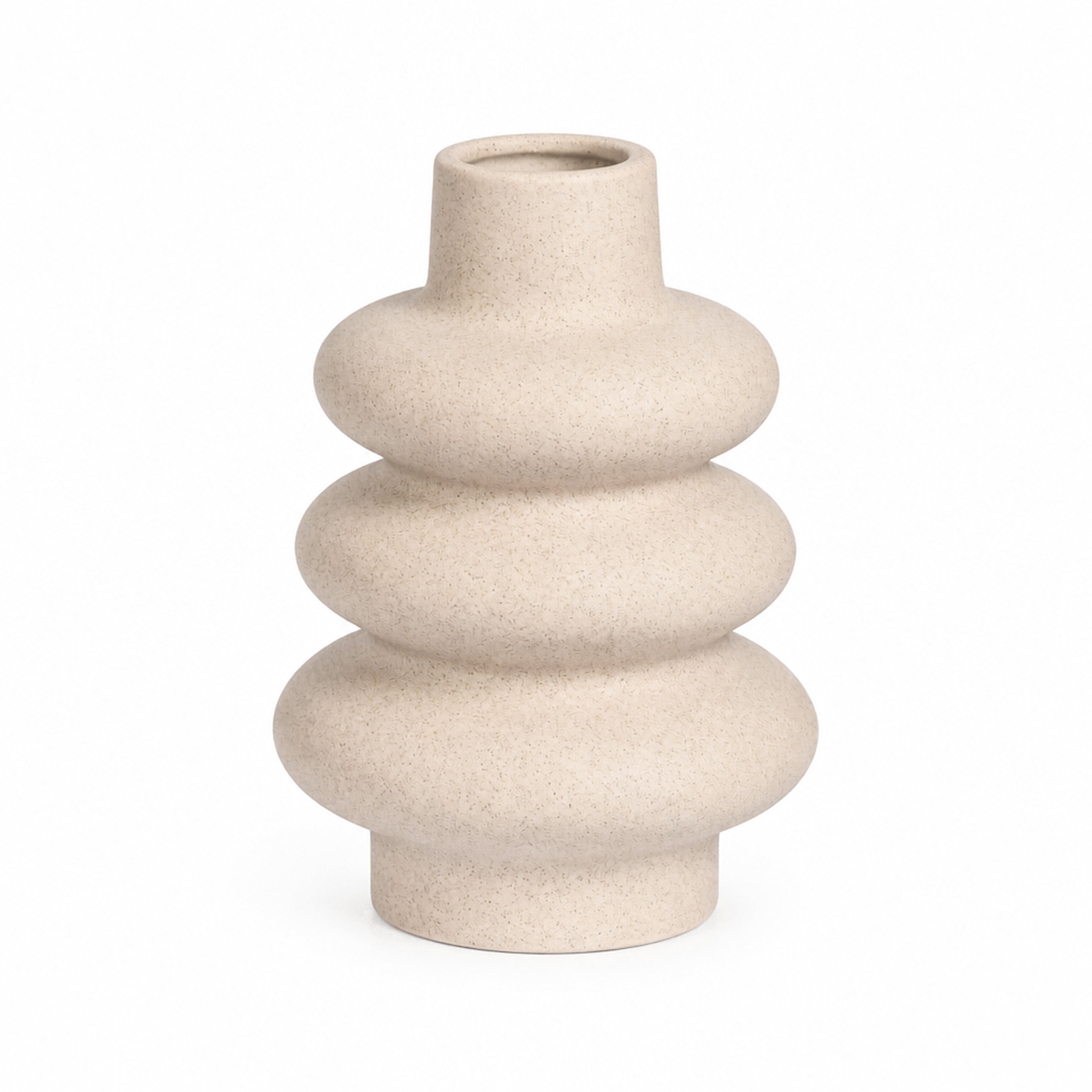 Sculptural White Ceramic Vase