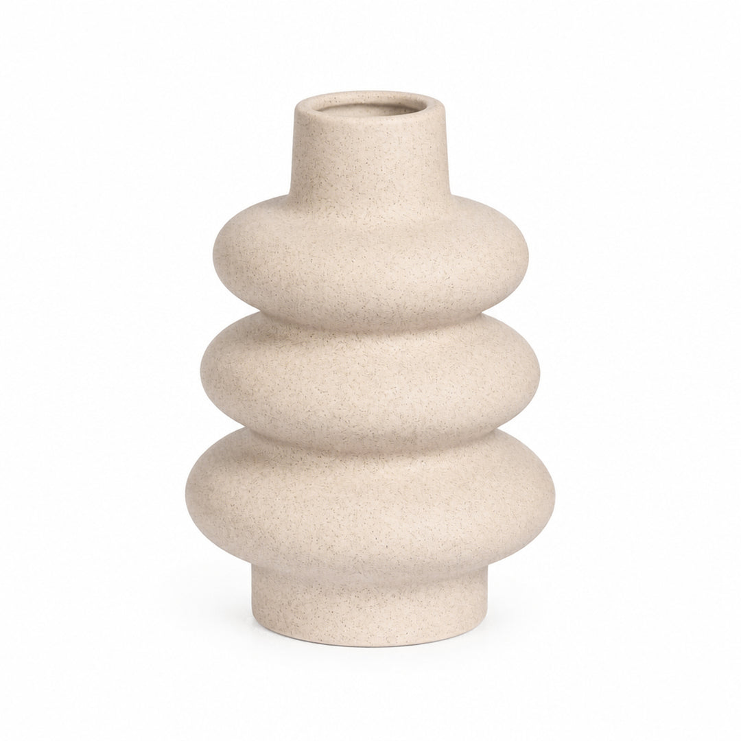 Sculptural White Ceramic Vase