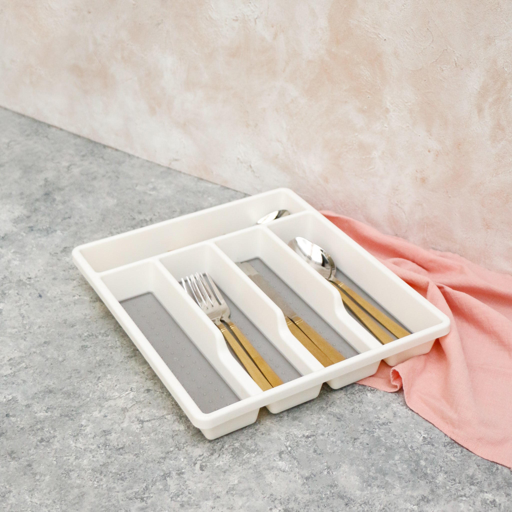 5 Compartment Plastic Cutlery Organizer