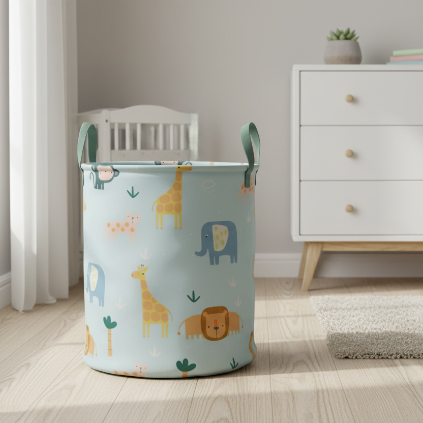 Round Kids Laundry Basket