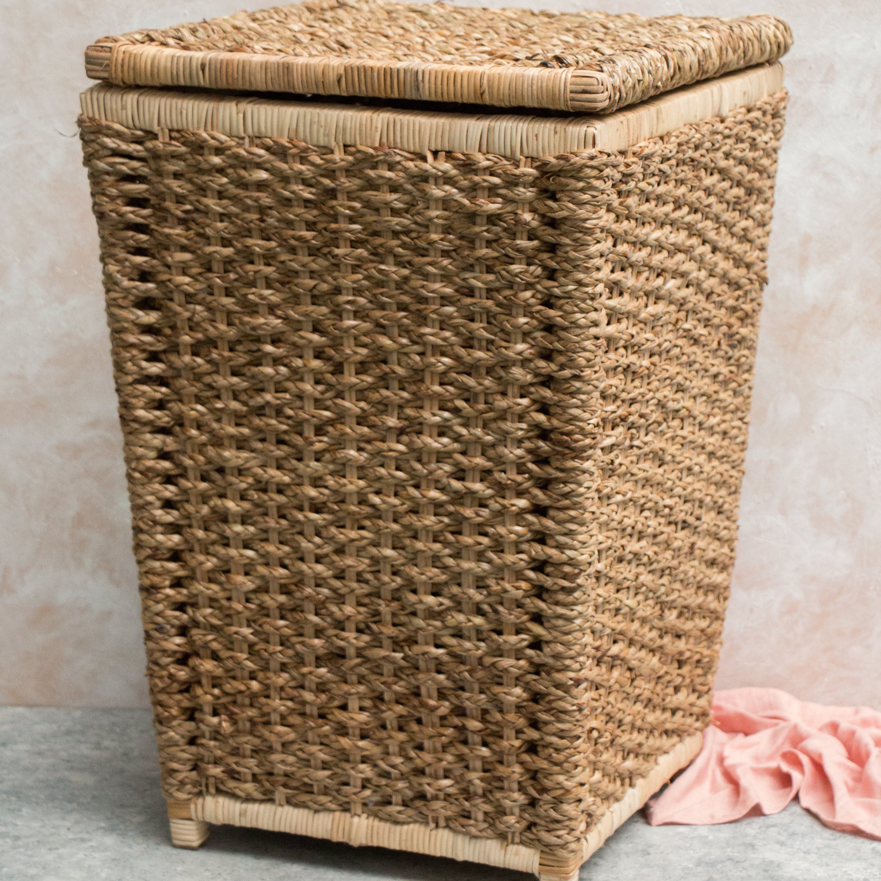 cane  Laundry Basket with Lid