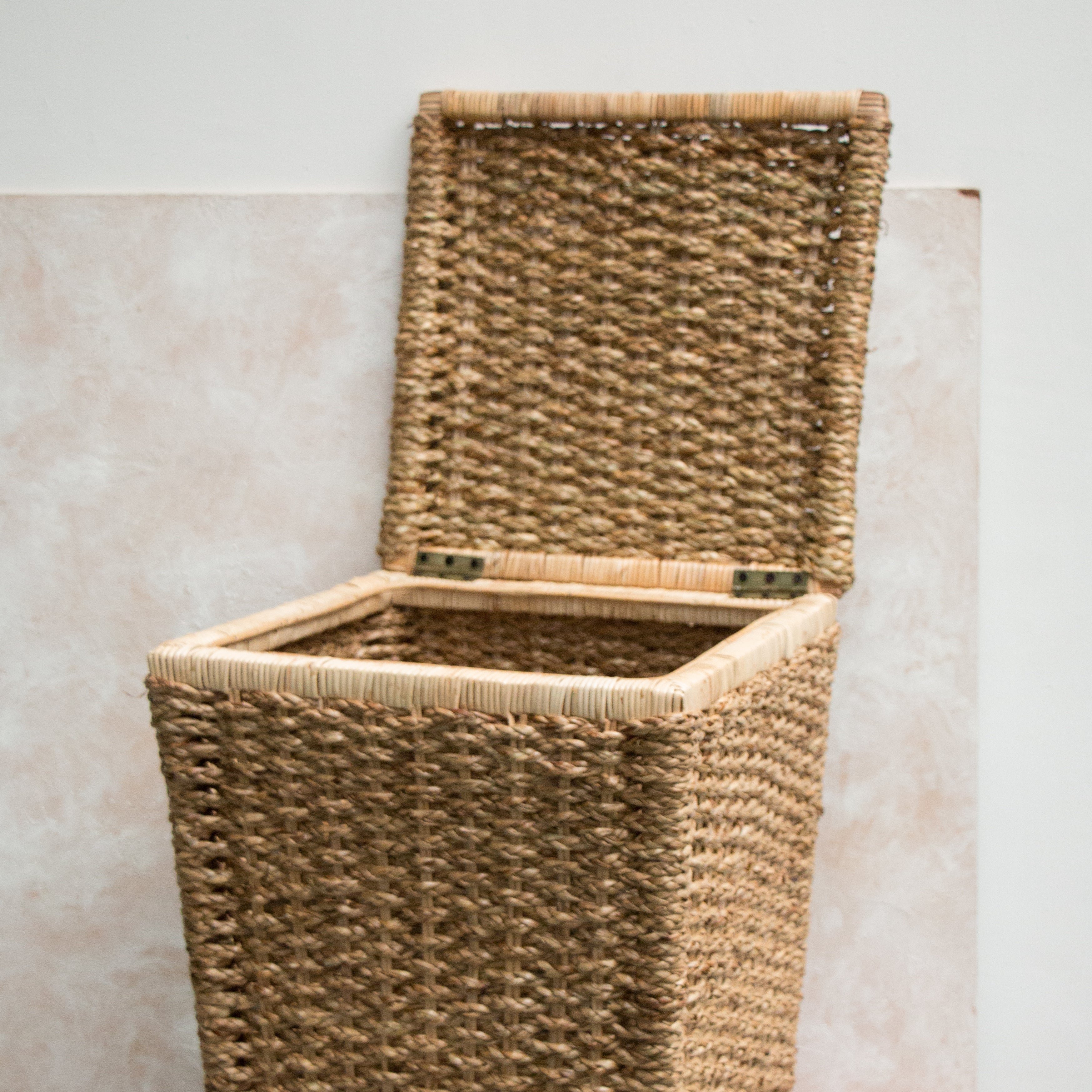 cane  Laundry Basket with Lid