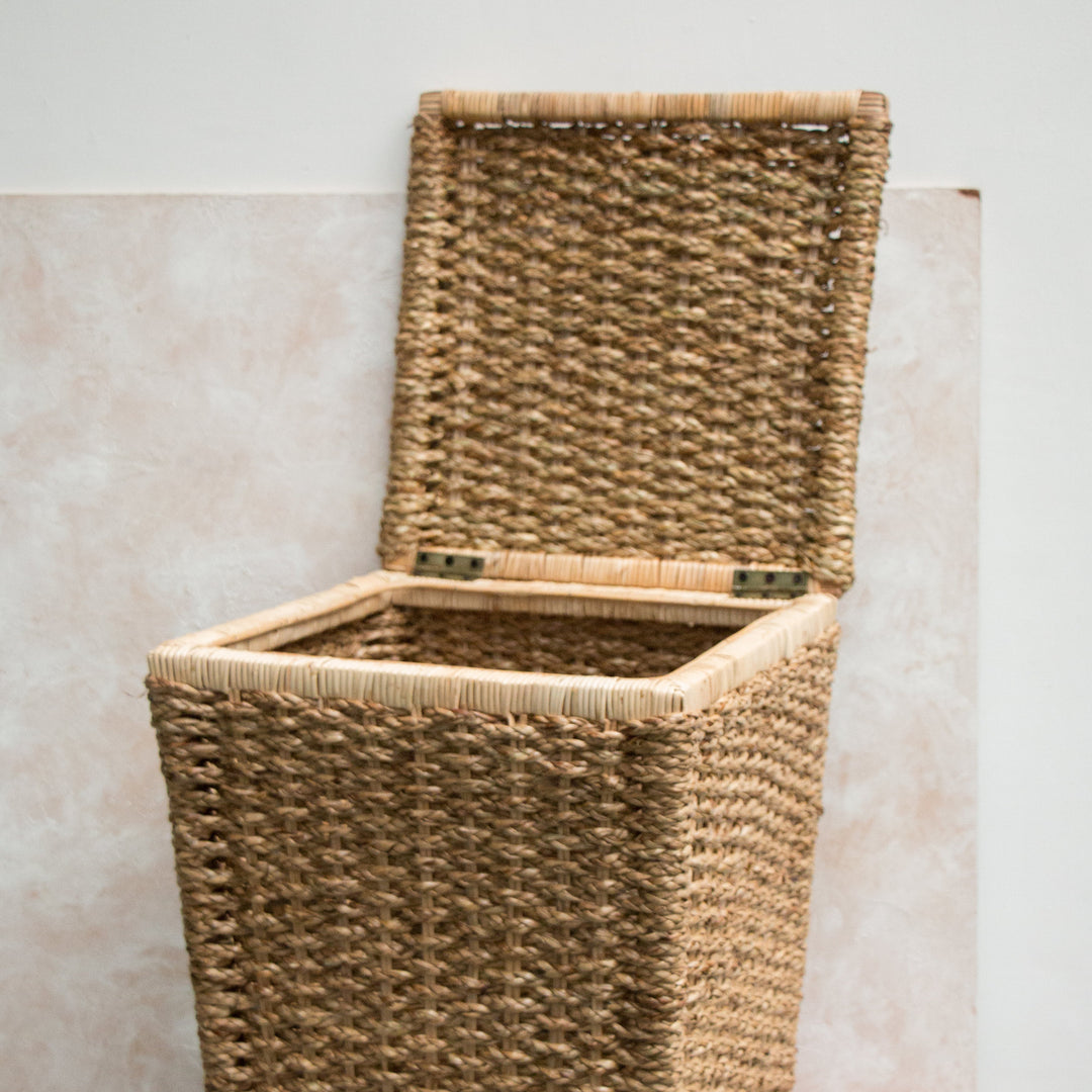 cane  Laundry Basket with Lid