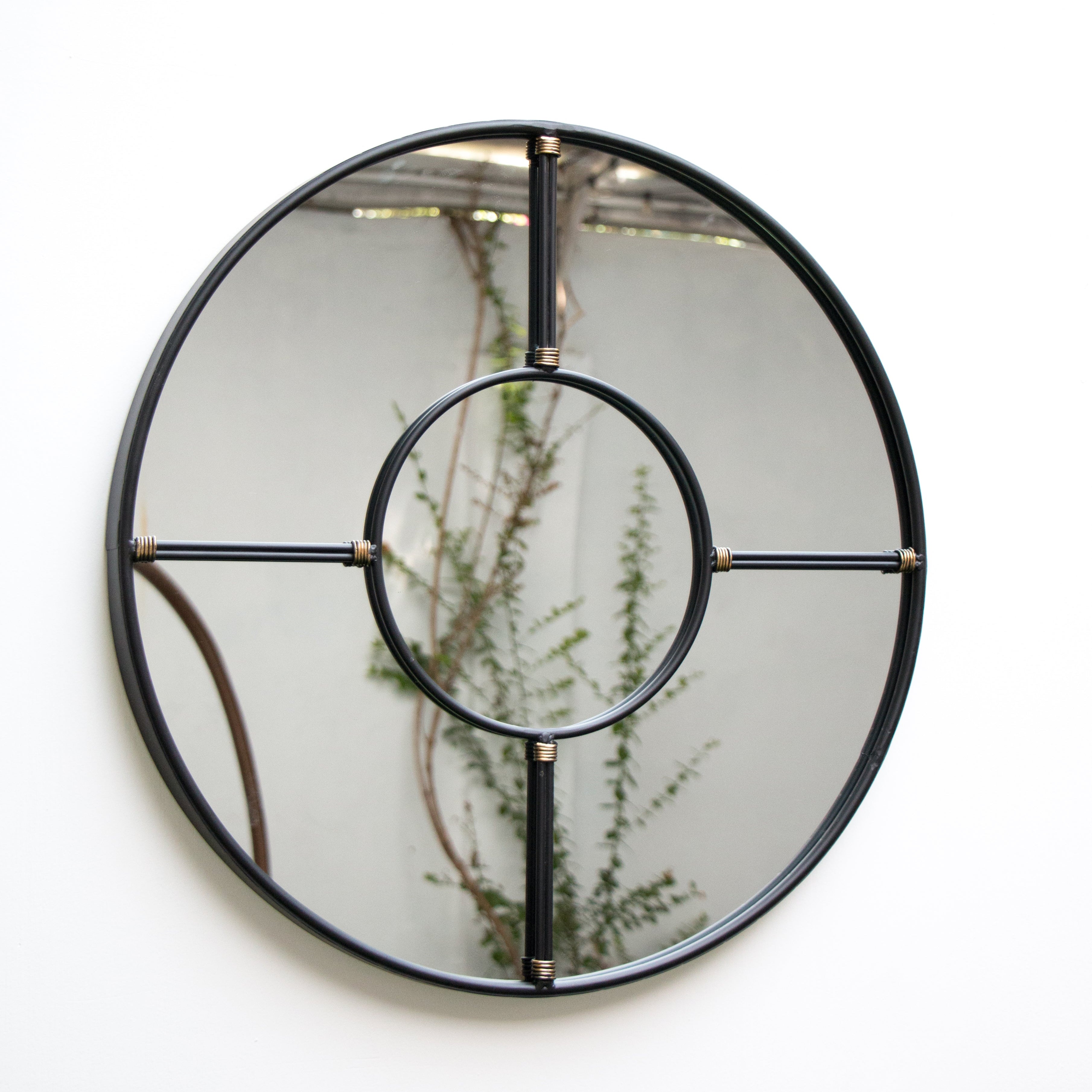 Black Divided Mirror