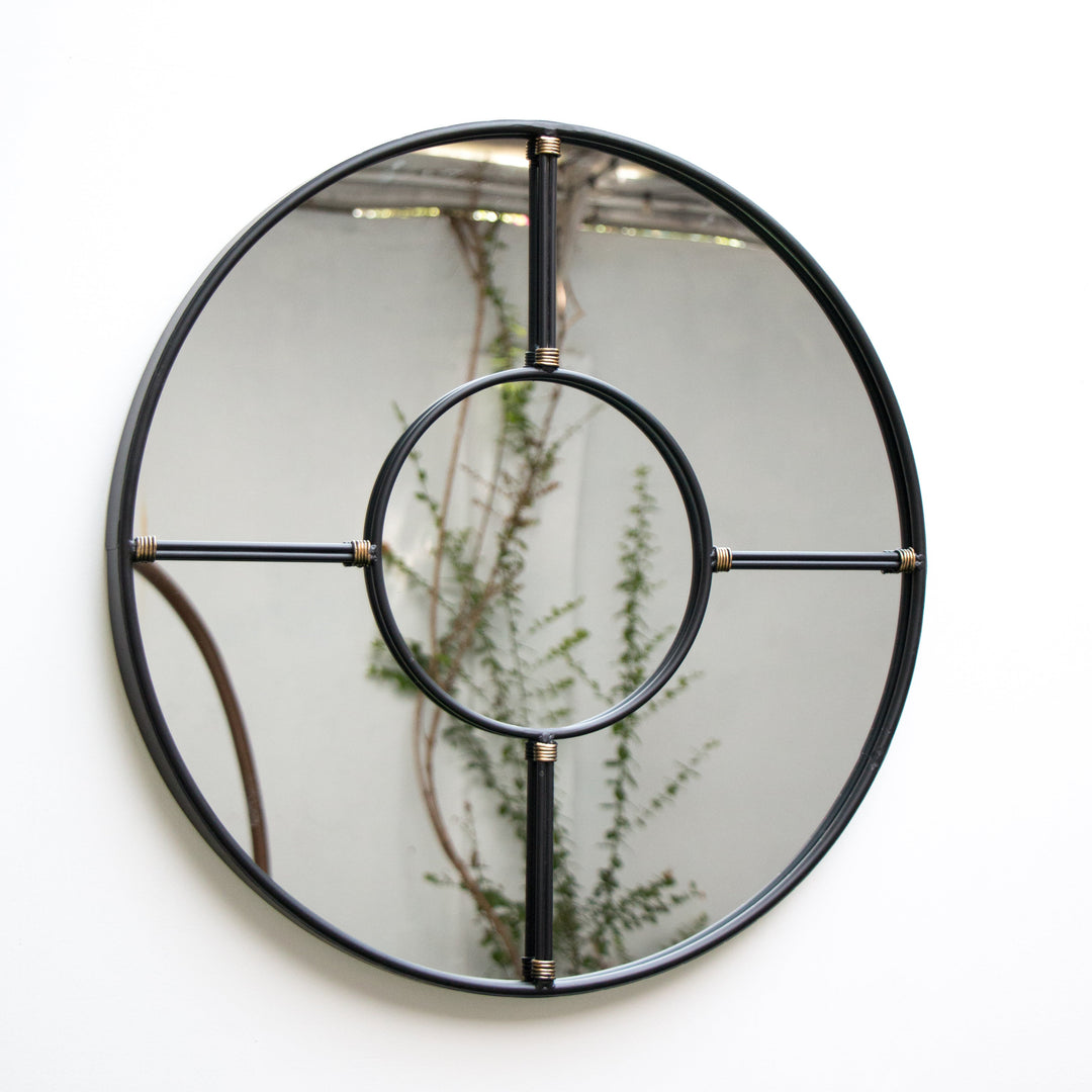 Black Divided Mirror