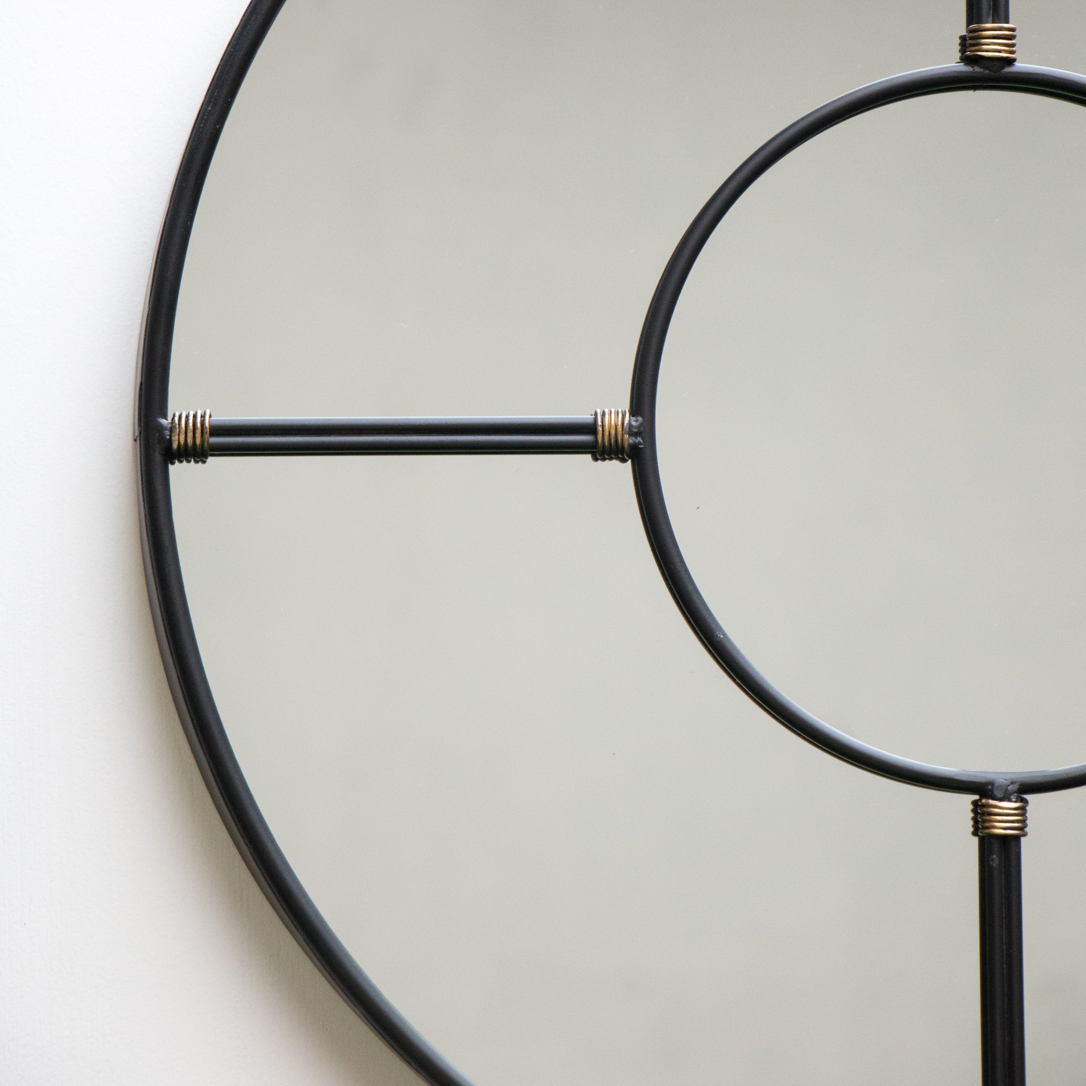 Black Divided Mirror