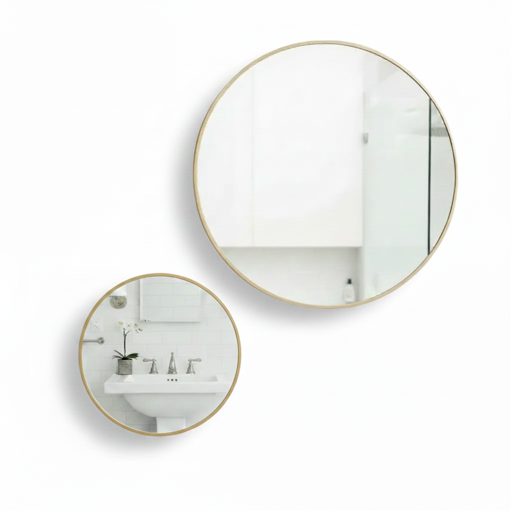 Round Gold Mirror