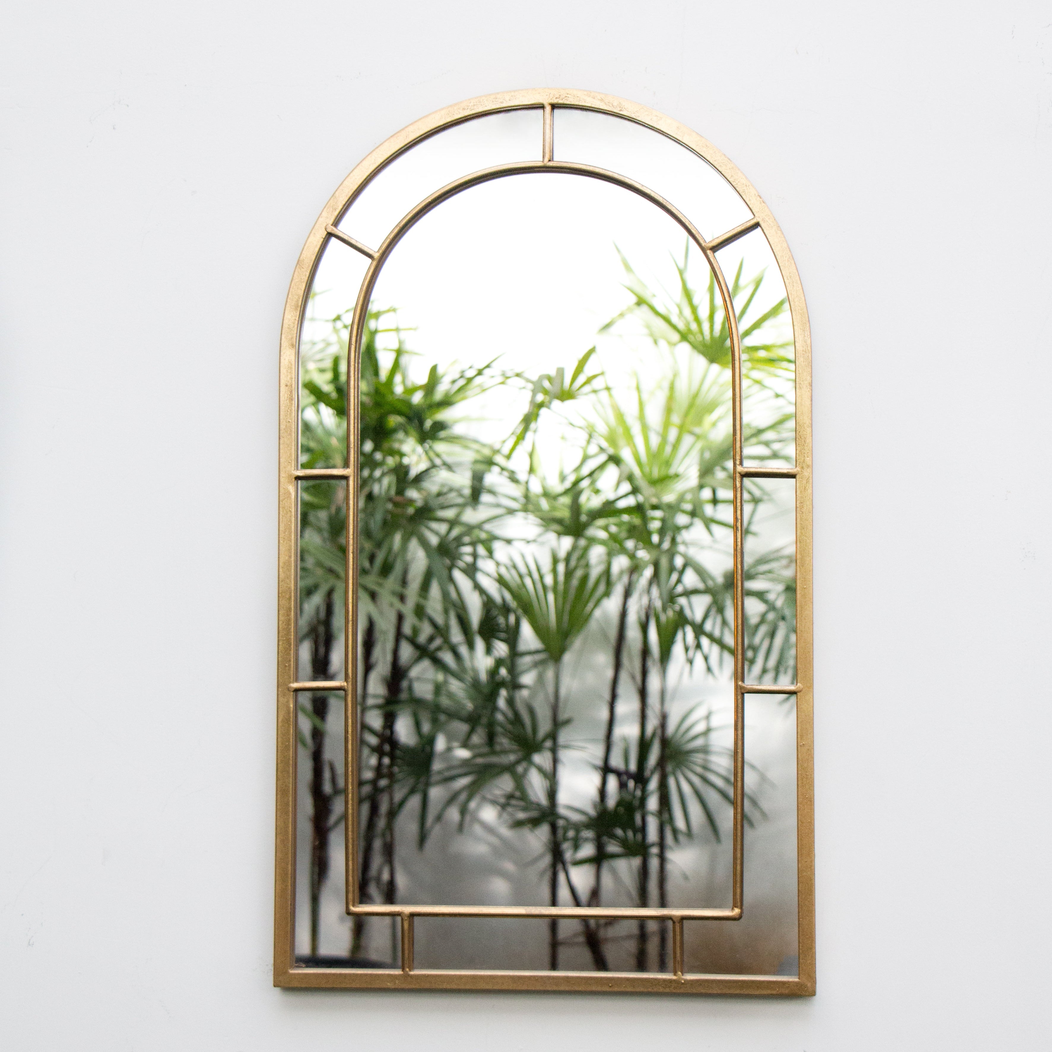 Golden Arched Window Mirror