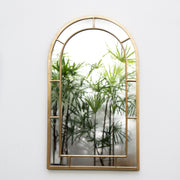 Gold Arched Window Wall Mirror
