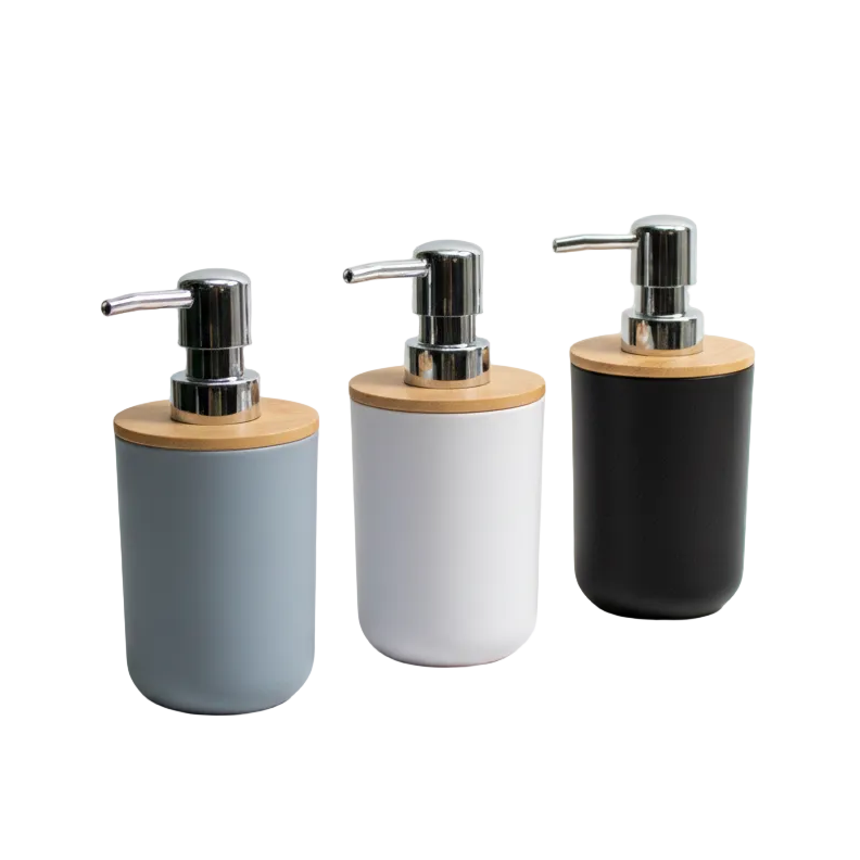 White Plastic Soap Dispenser
