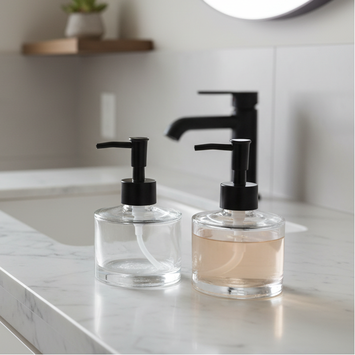 Clear Glass Soap Dispenser