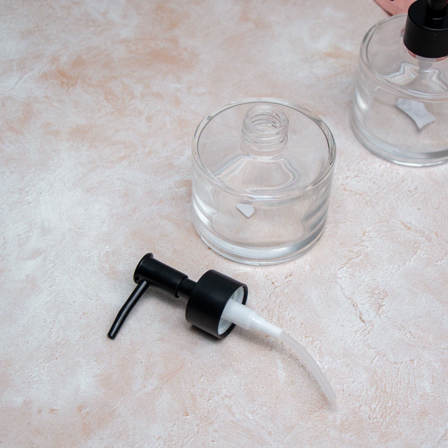 Clear Glass Soap Dispenser