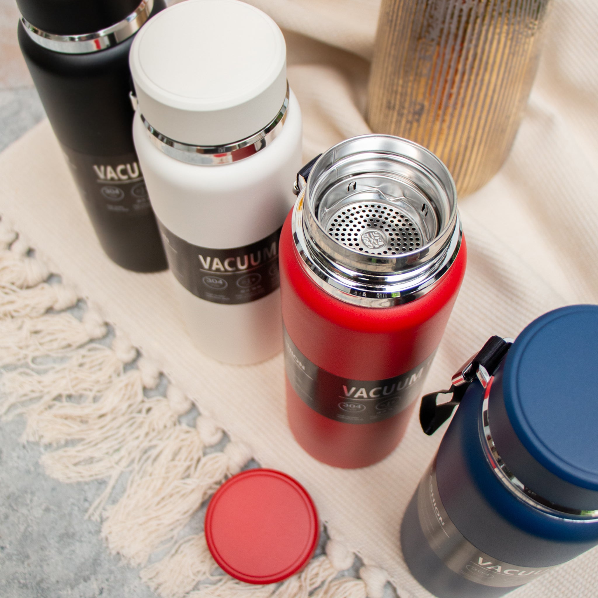 1000ml Color Kettle – Black Vacuum Bottle