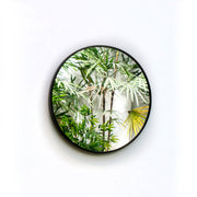 Round Mirror with Black Frame