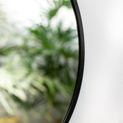 Round Mirror with Black Frame