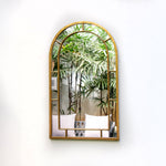 Load image into Gallery viewer, Golden Arched Window Mirror
