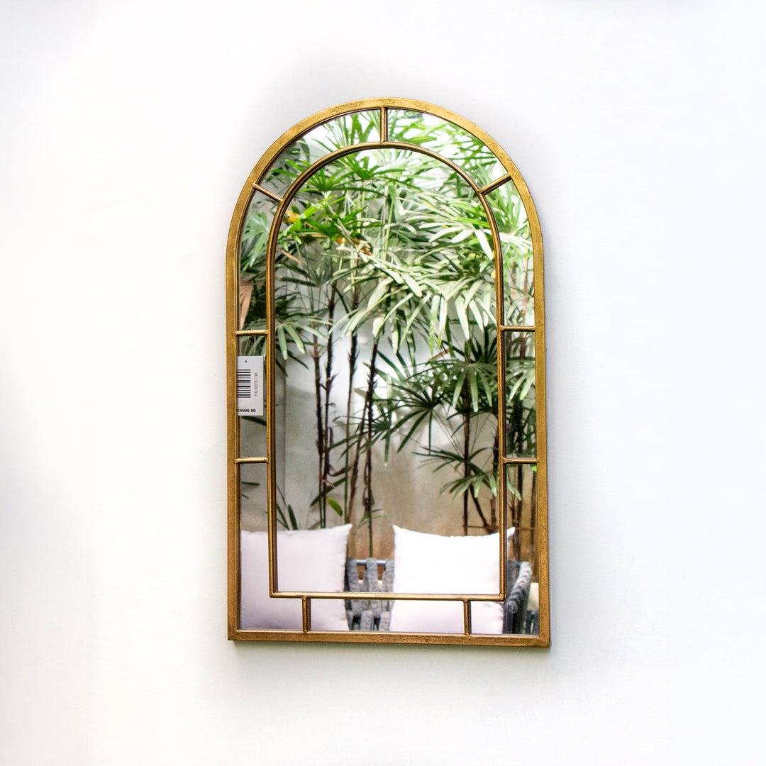 Golden Arched Window Mirror