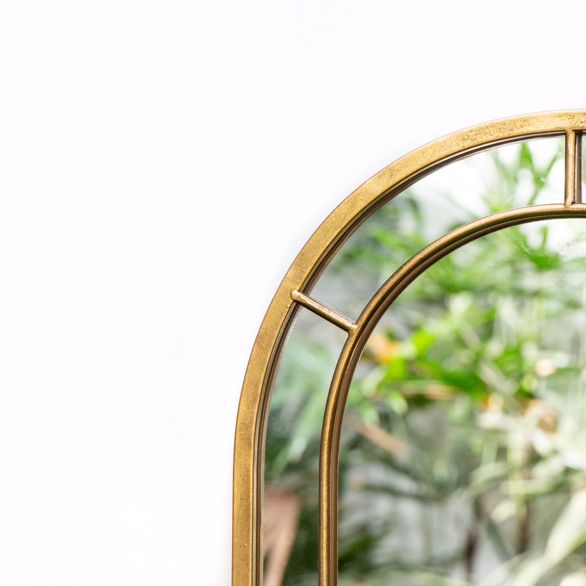 Golden Arched Window Mirror