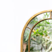Gold Arched Window Wall Mirror