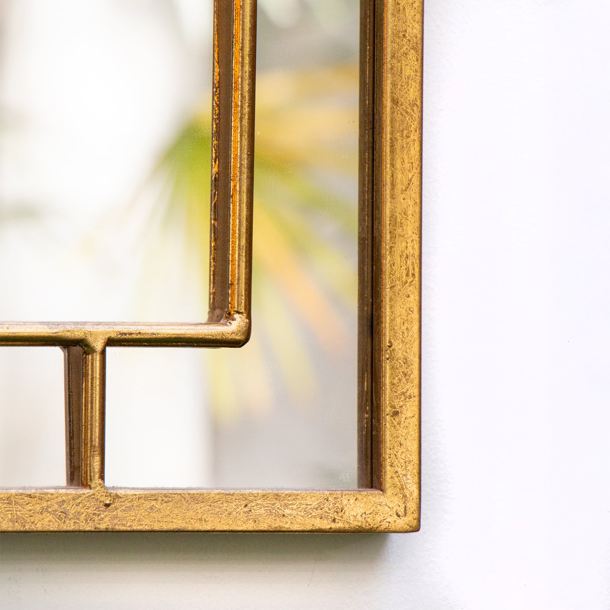 Golden Arched Window Mirror