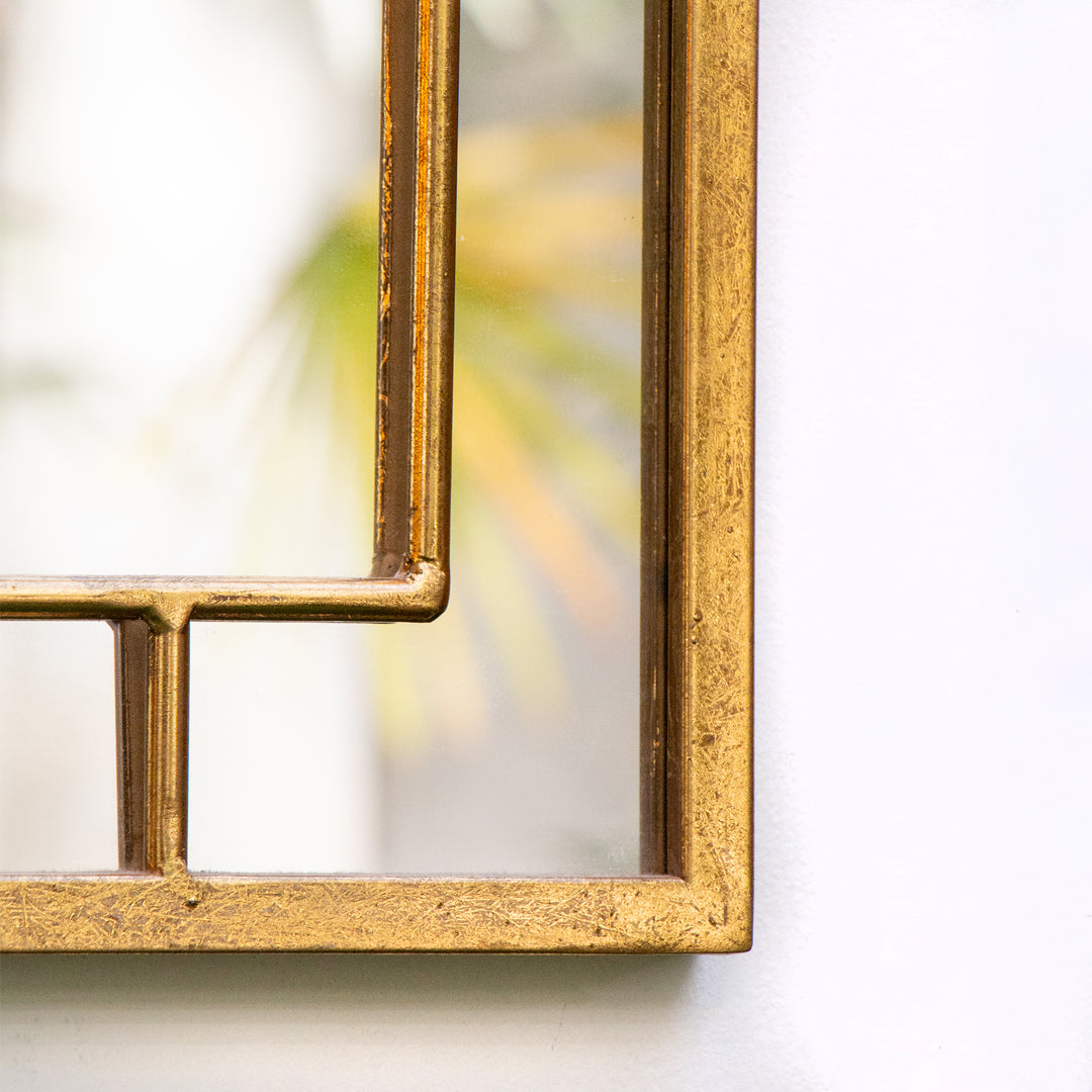 Golden Arched Window Mirror