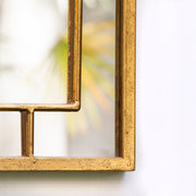 Gold Arched Window Wall Mirror
