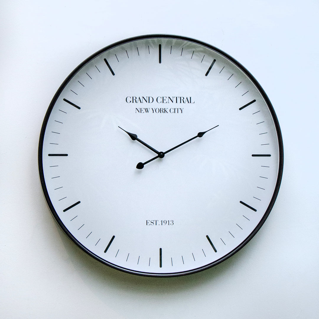 Black Clock with White Face