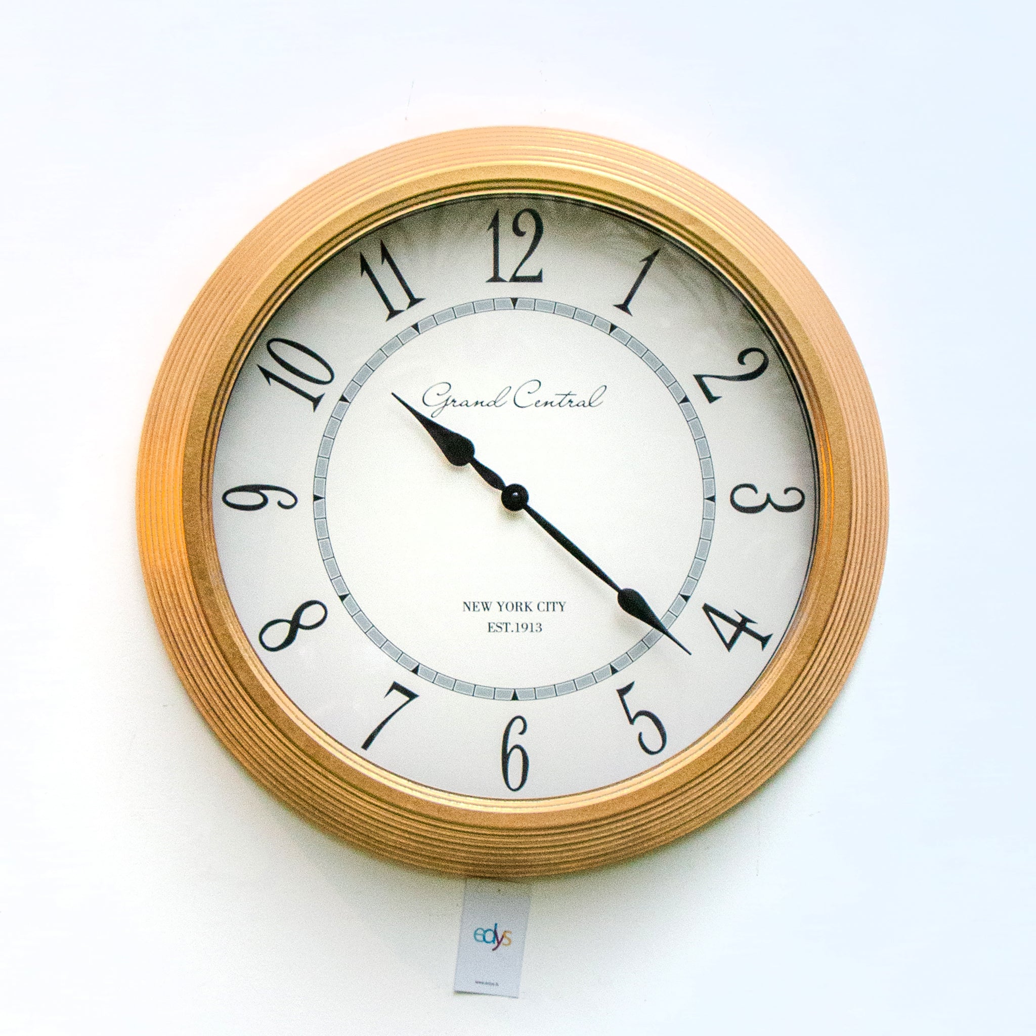 Gold Clock with White Face