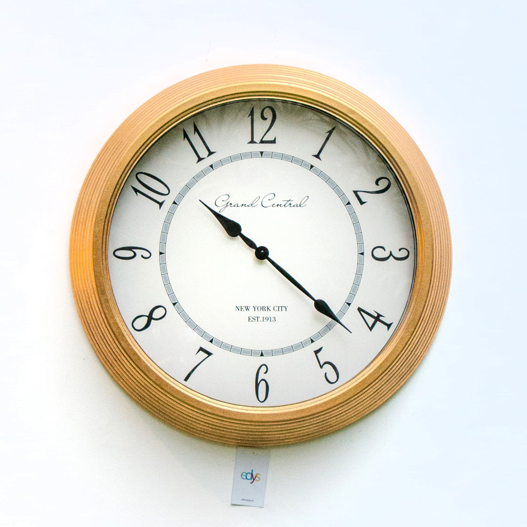 Gold Clock with White Face