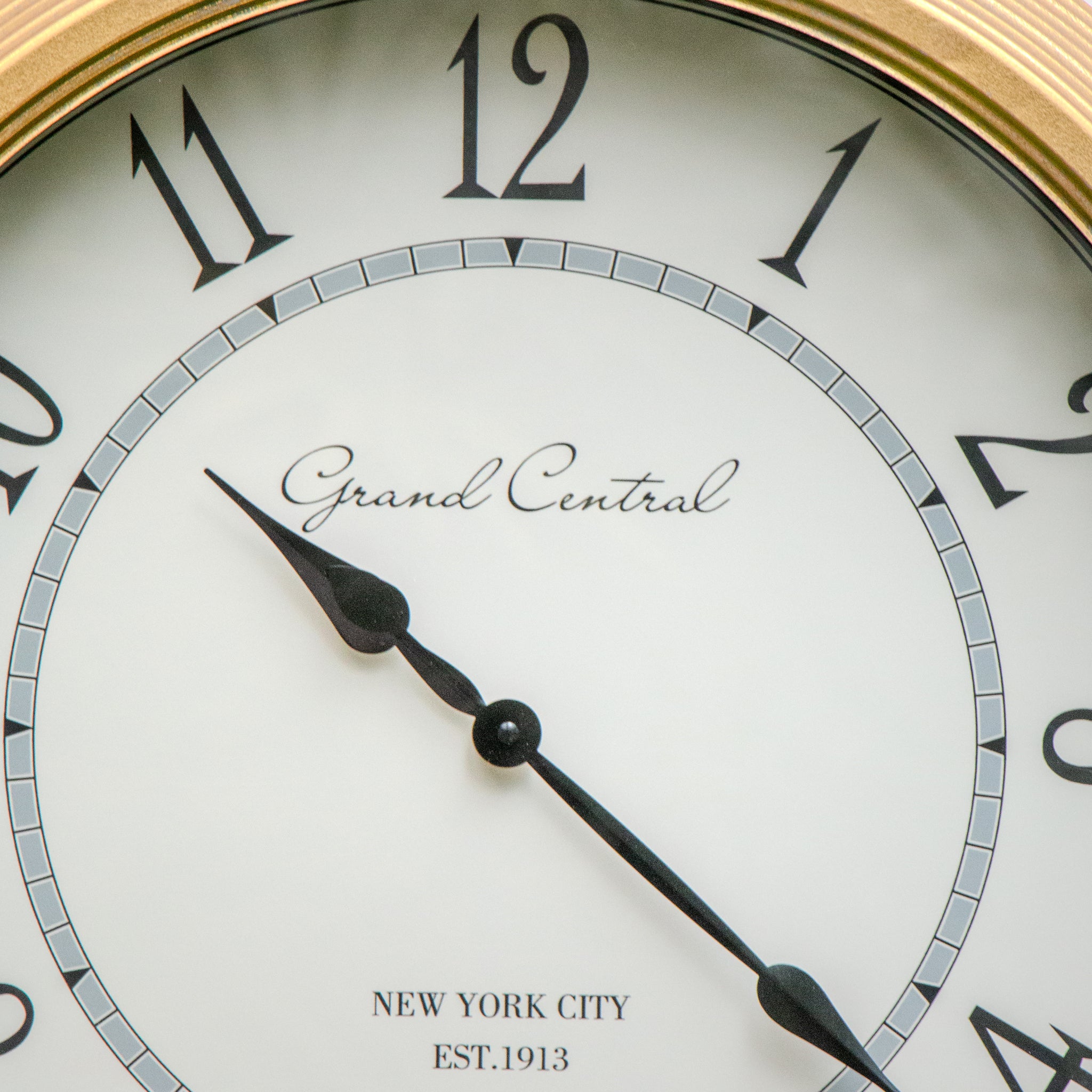 Gold Clock with White Face