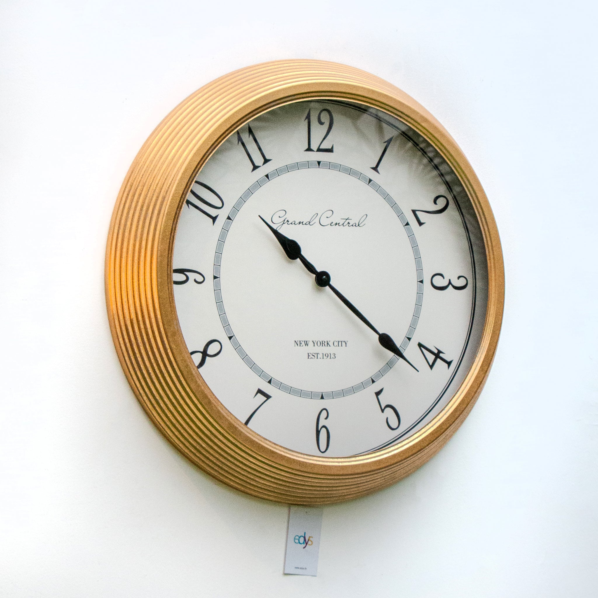 Gold Clock with White Face
