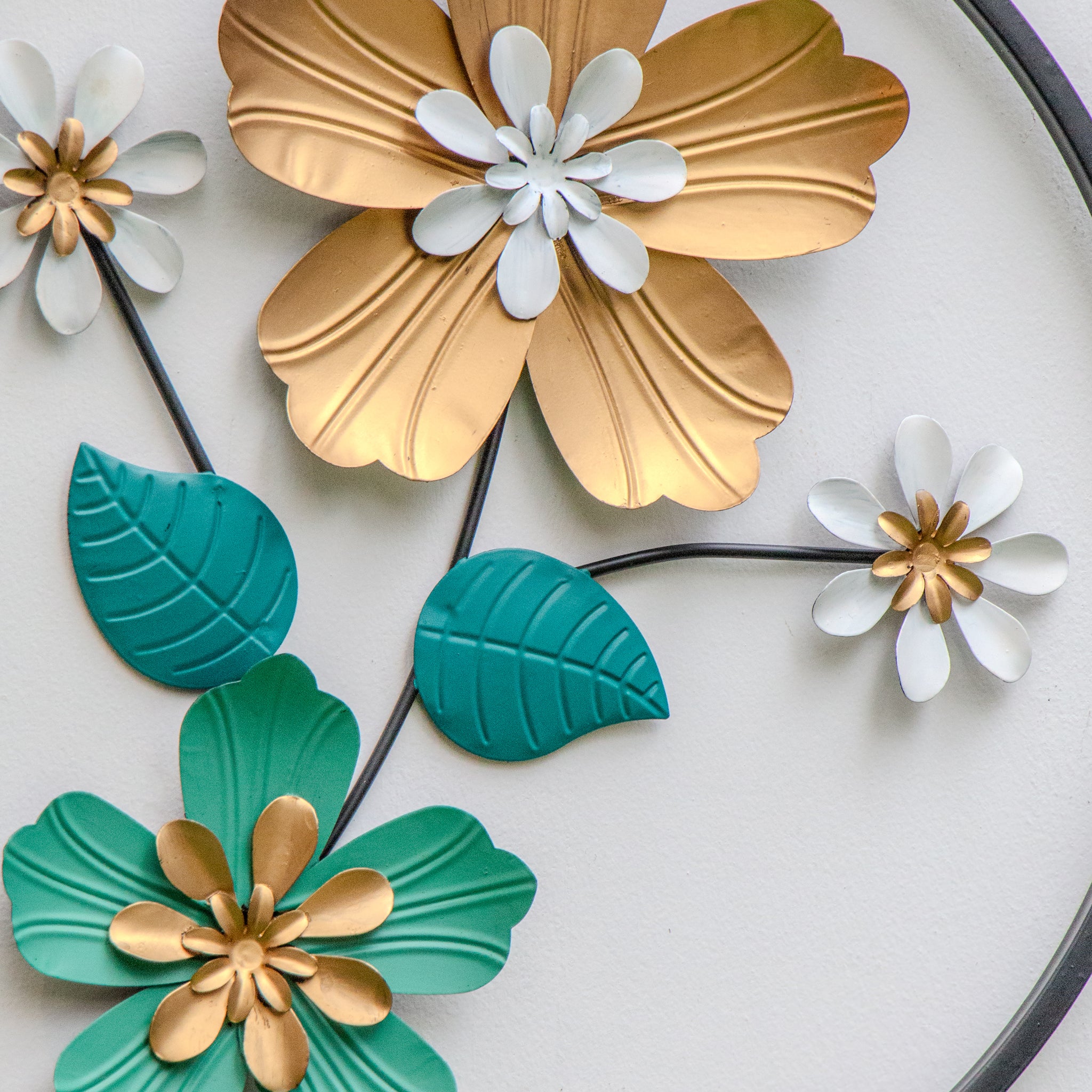 metal flower wall decor