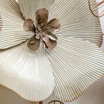 Load image into Gallery viewer, White Flowers with Leaves Wall Deco
