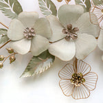 Load image into Gallery viewer, White Flowers with Leaves Wall Deco
