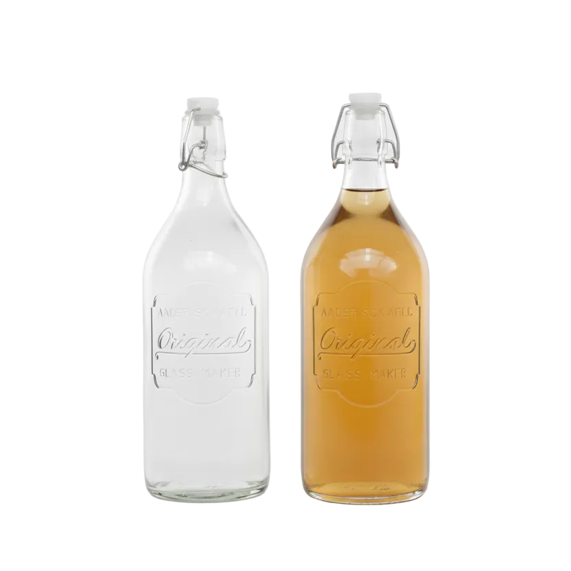 1000ml Glass Water Bottle with Swing Top Lid