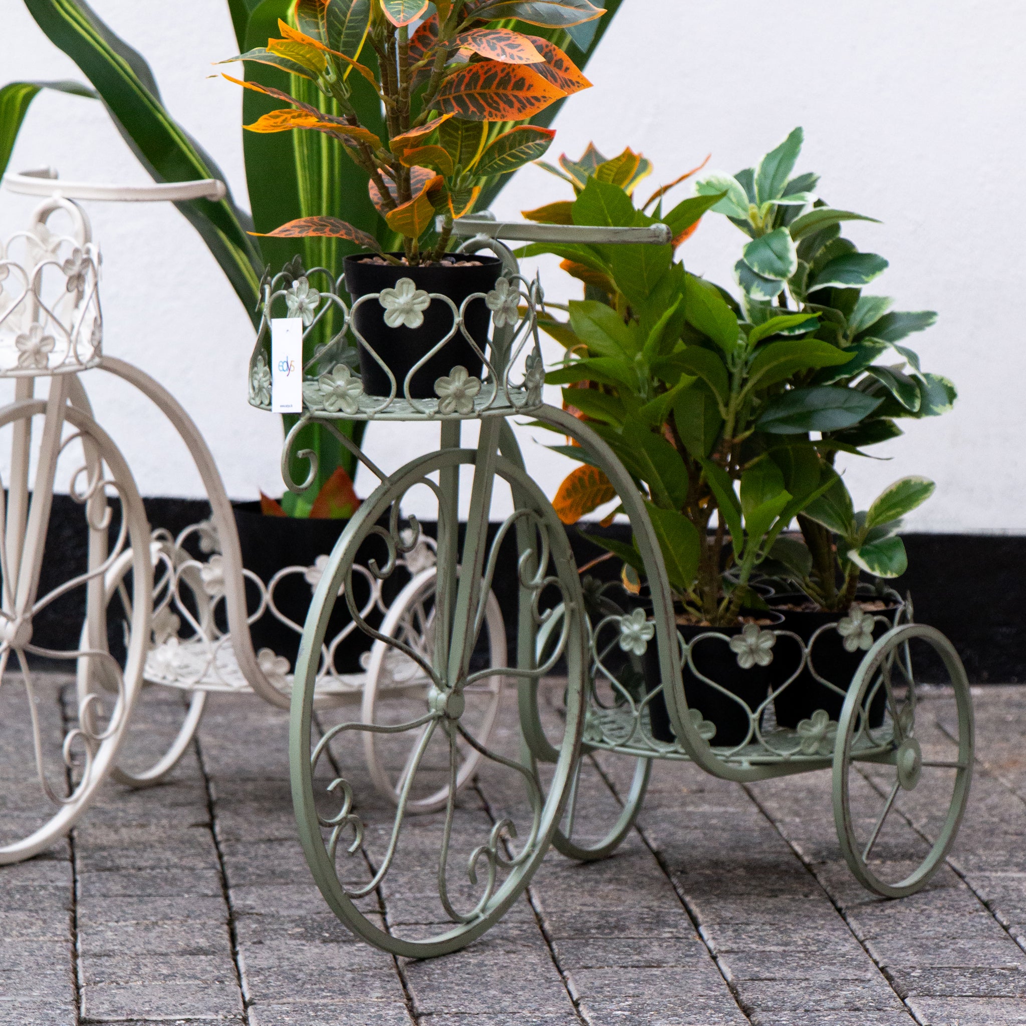 green Bicycle Planter