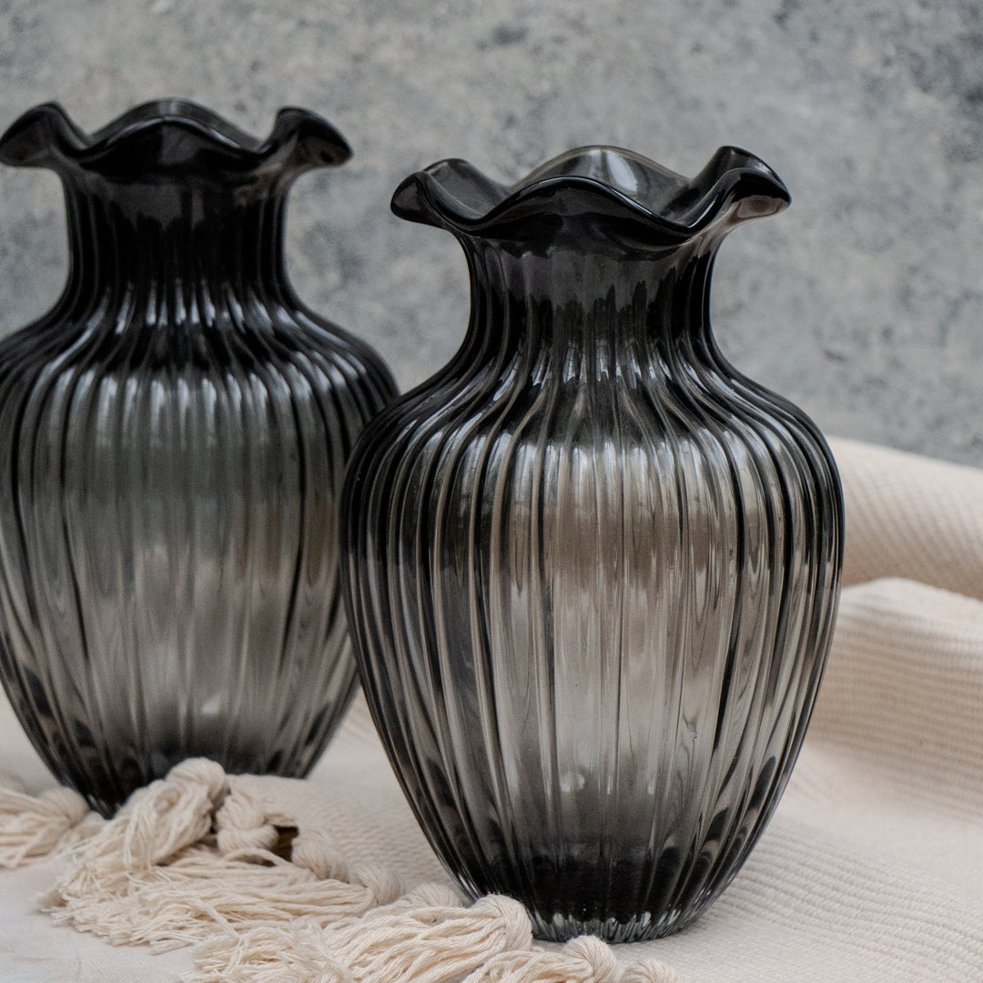 Black Glass Vase
