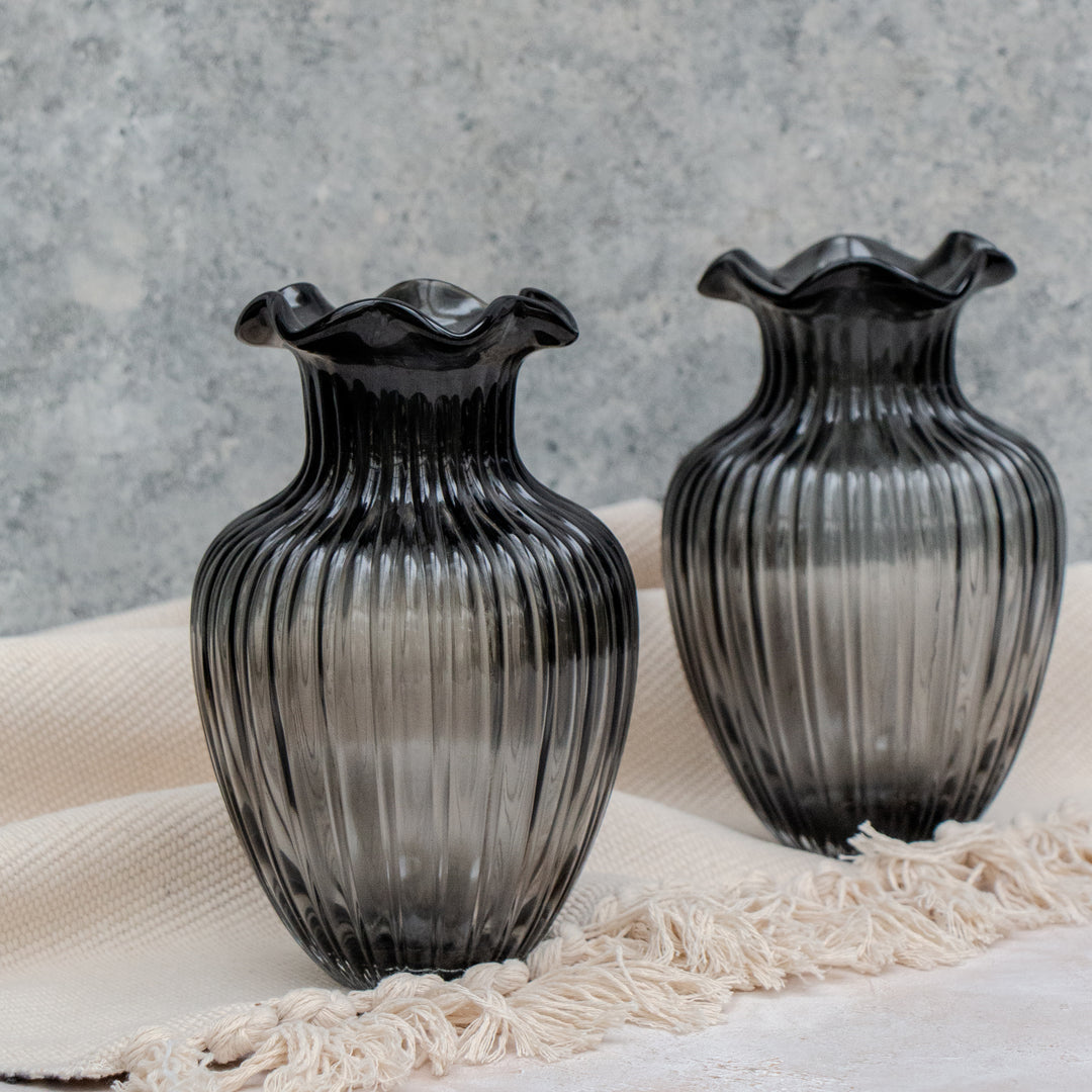 Black Glass Vase