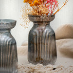 Load image into Gallery viewer, Grey Glass Bowl Vase
