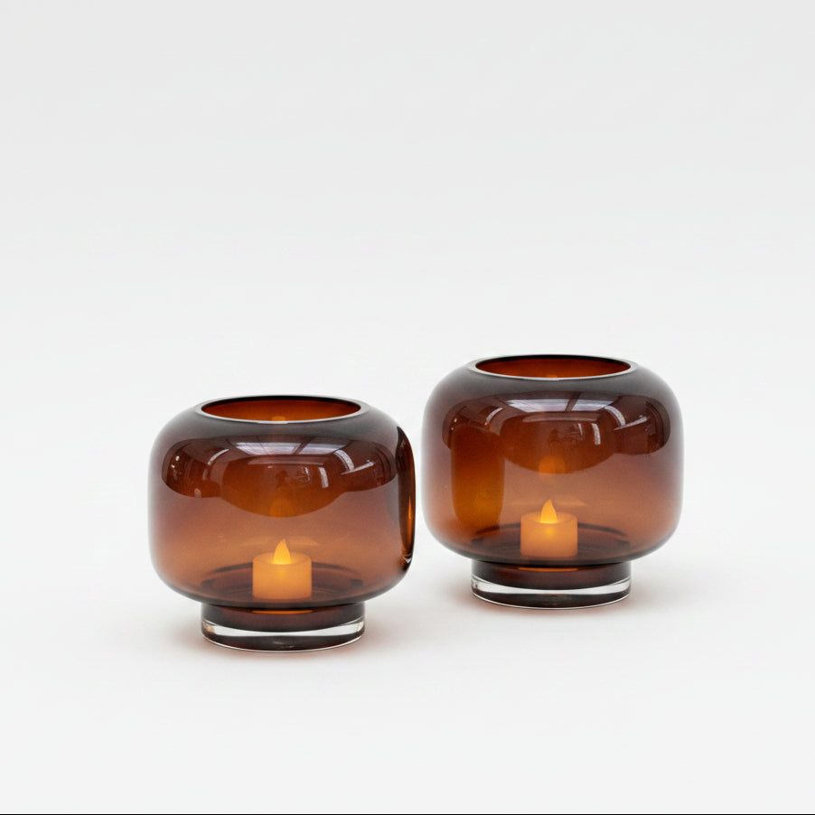 Rich Brown Glass Vase